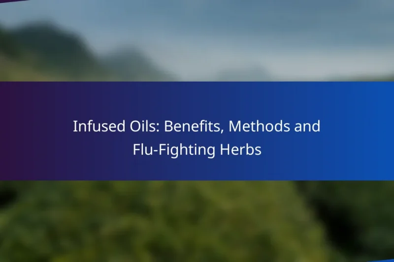 Infused Oils: Benefits, Methods and Flu-Fighting Herbs